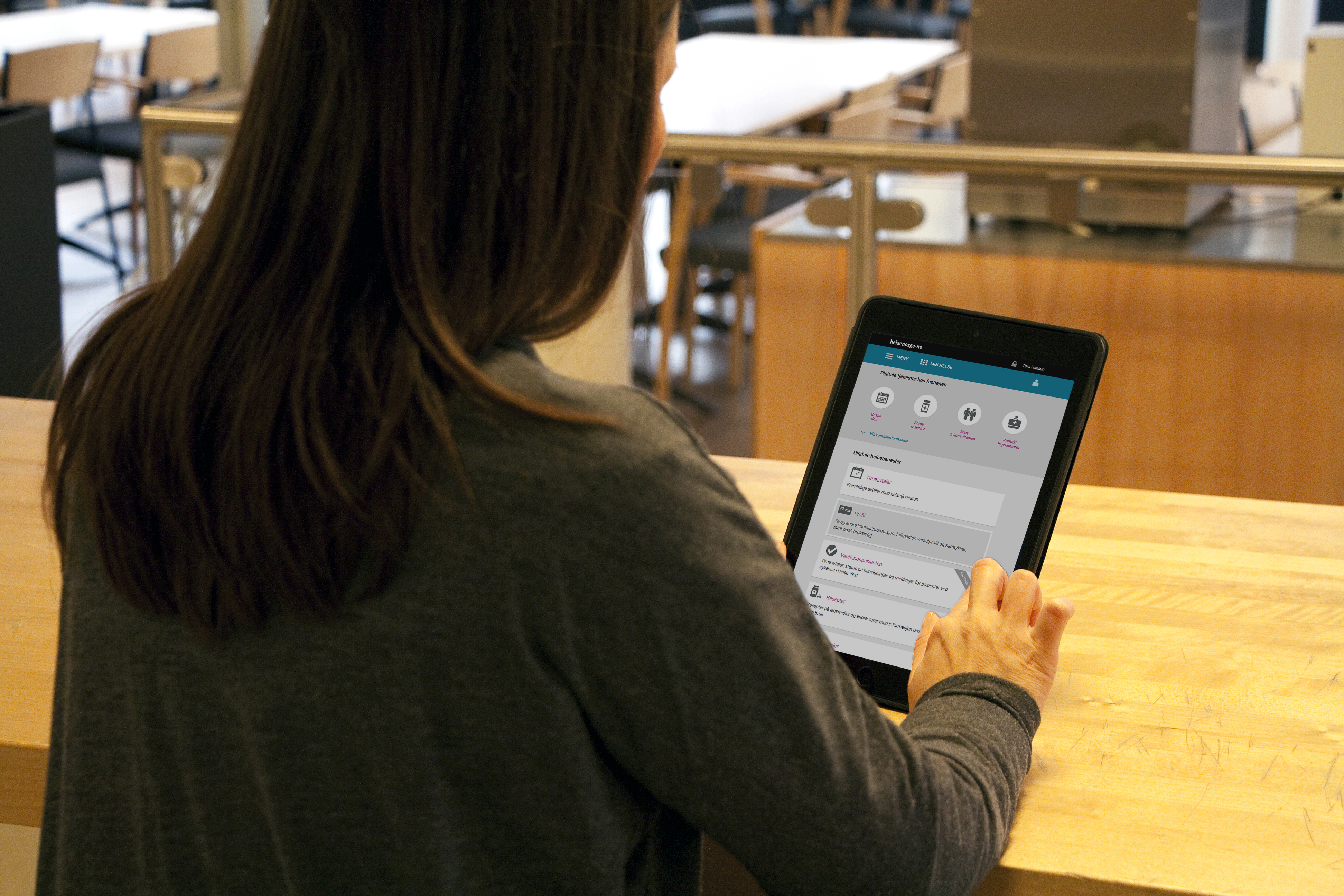 Woman with tablet