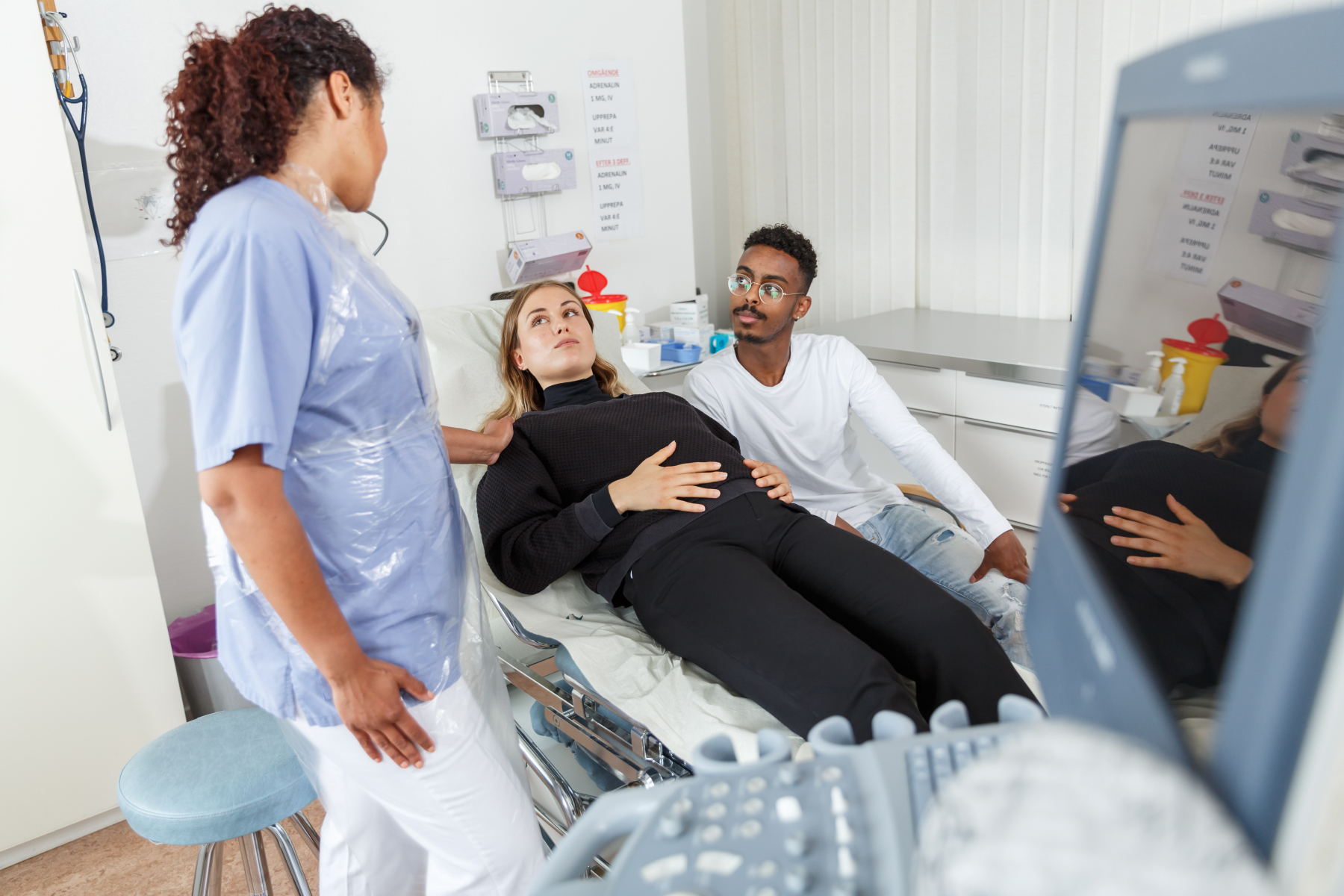 Gravid kvinne på ultralyd