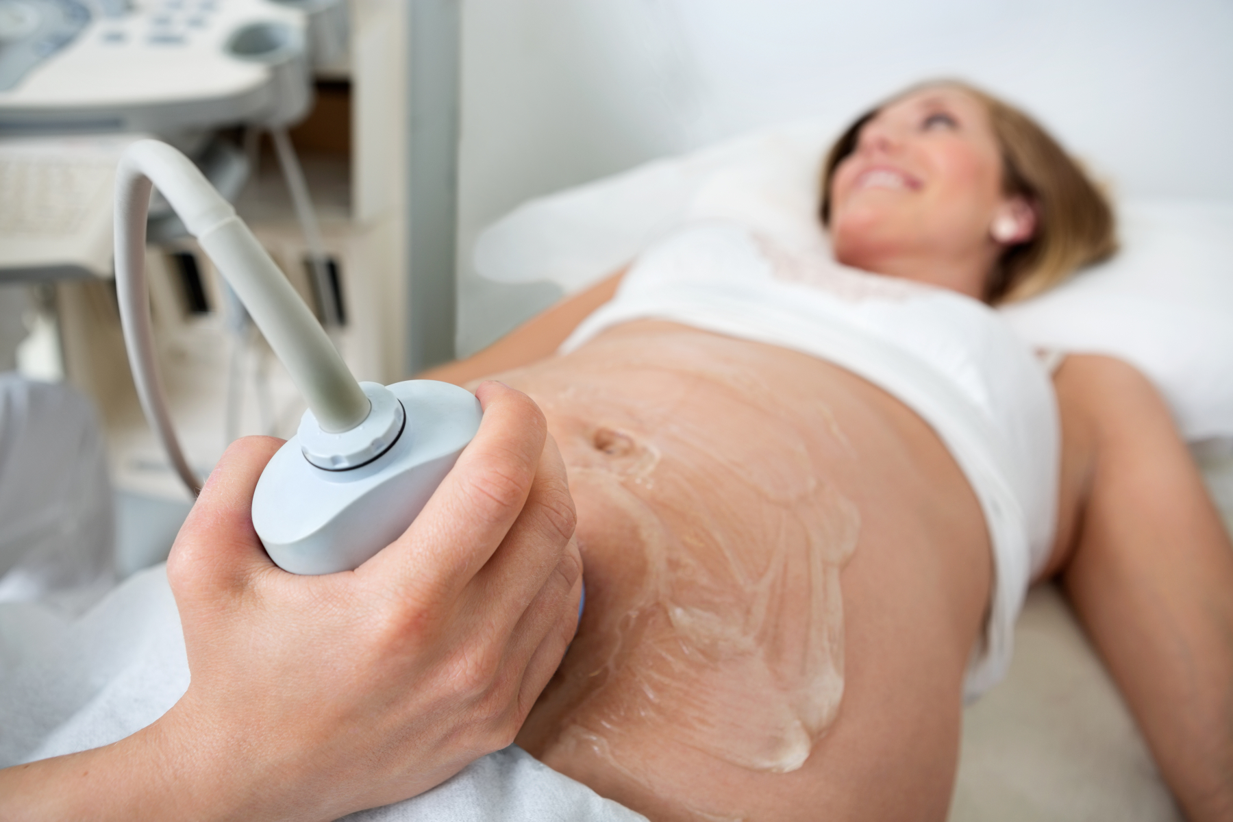 Young woman having an ultrasound examination