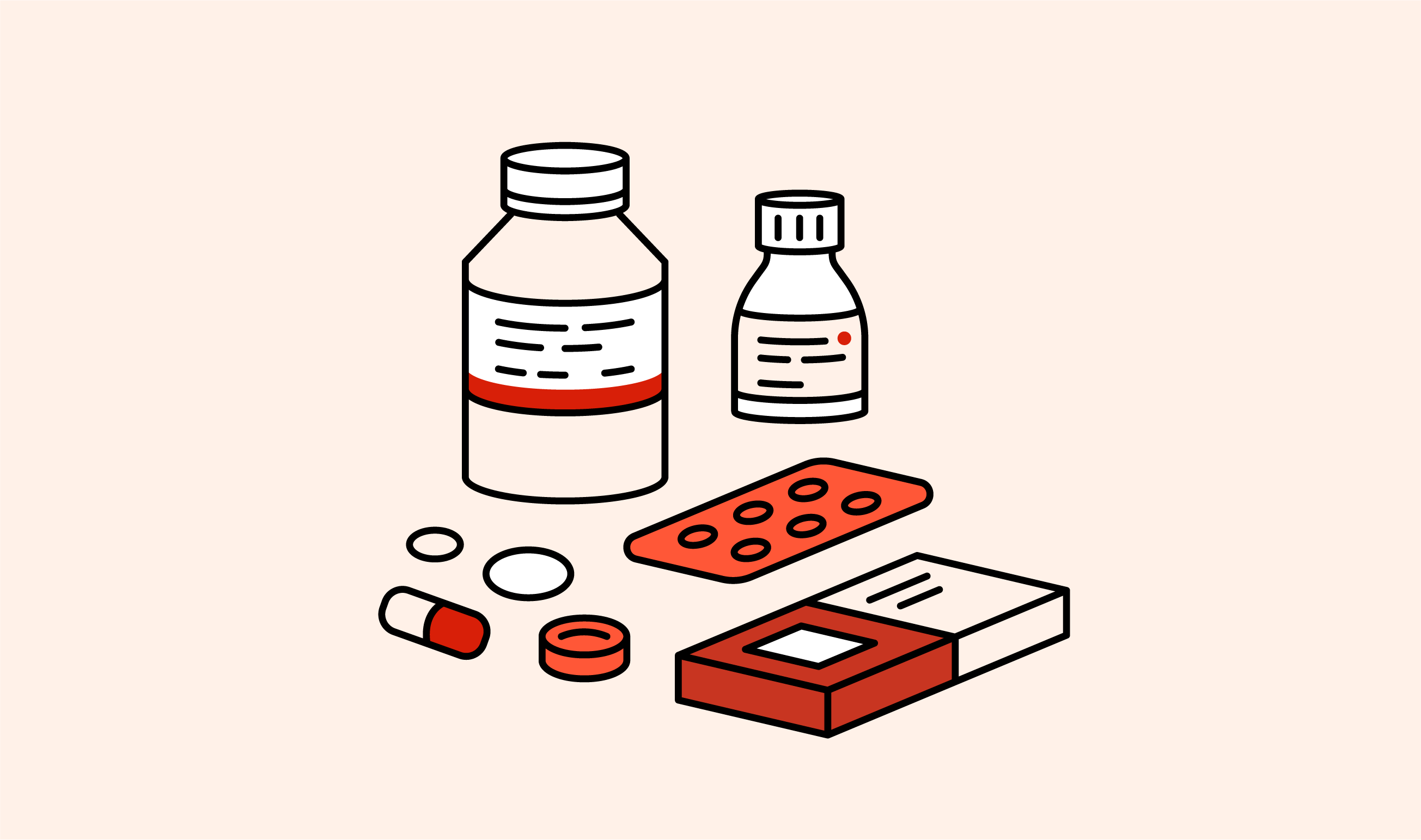 Illustrasjon av medisiner