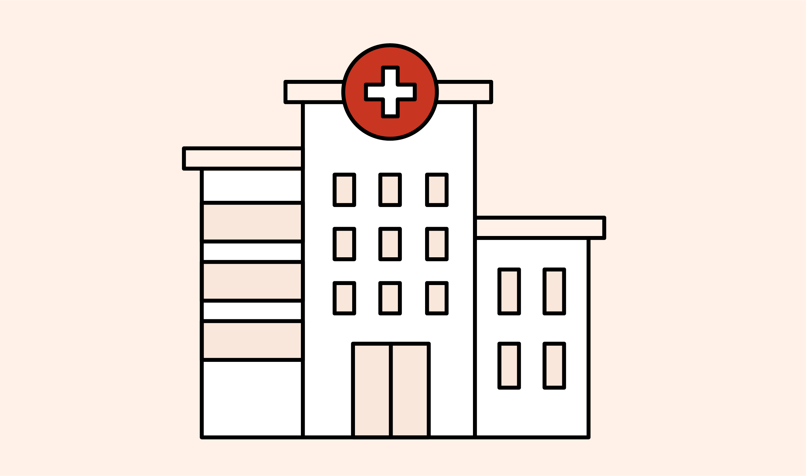 Illustrasjon av sykehus