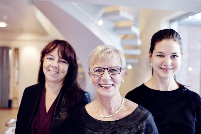 Three ladies. One worker, one student and one pensioner.