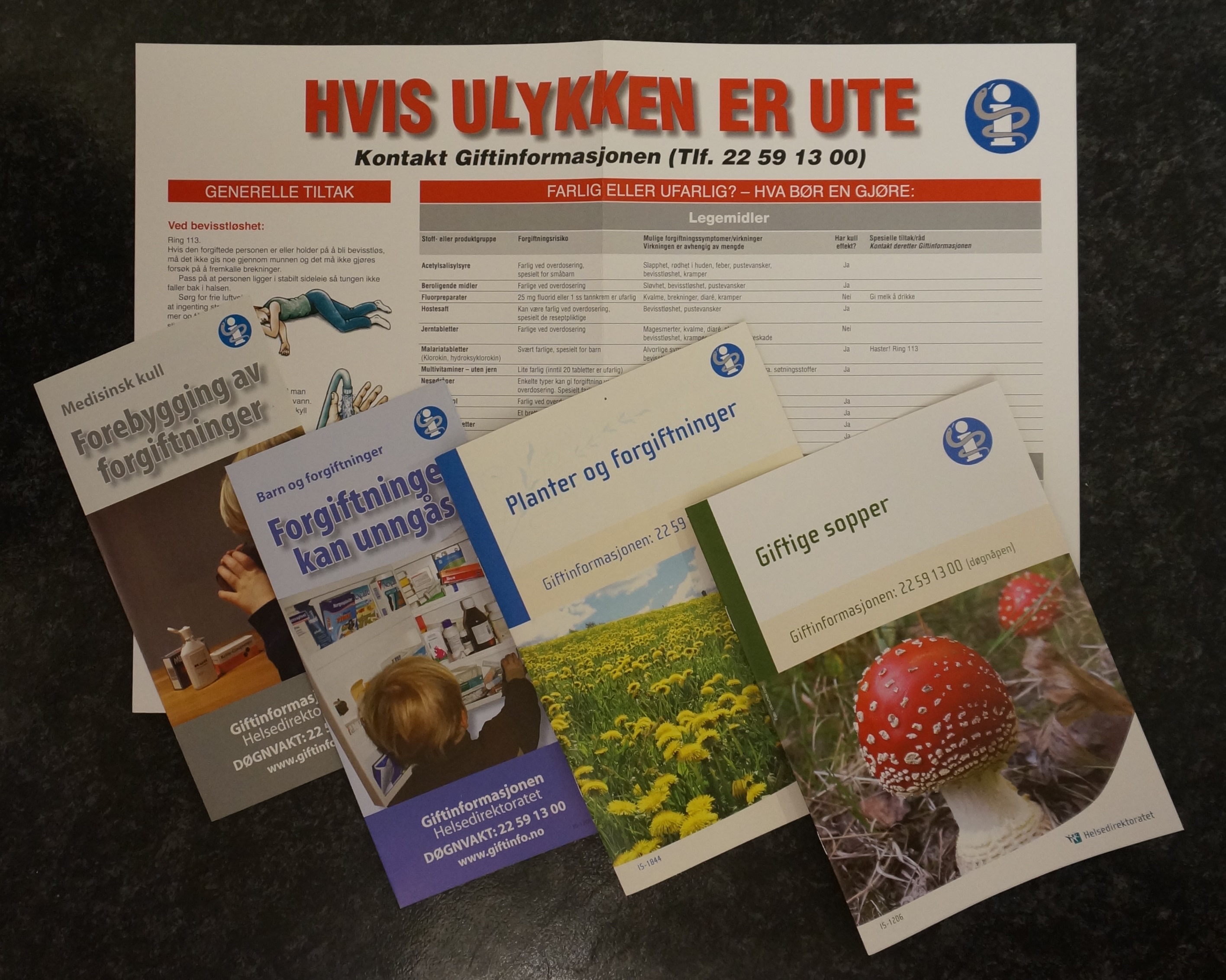 Bilde av ulike brosjyrer