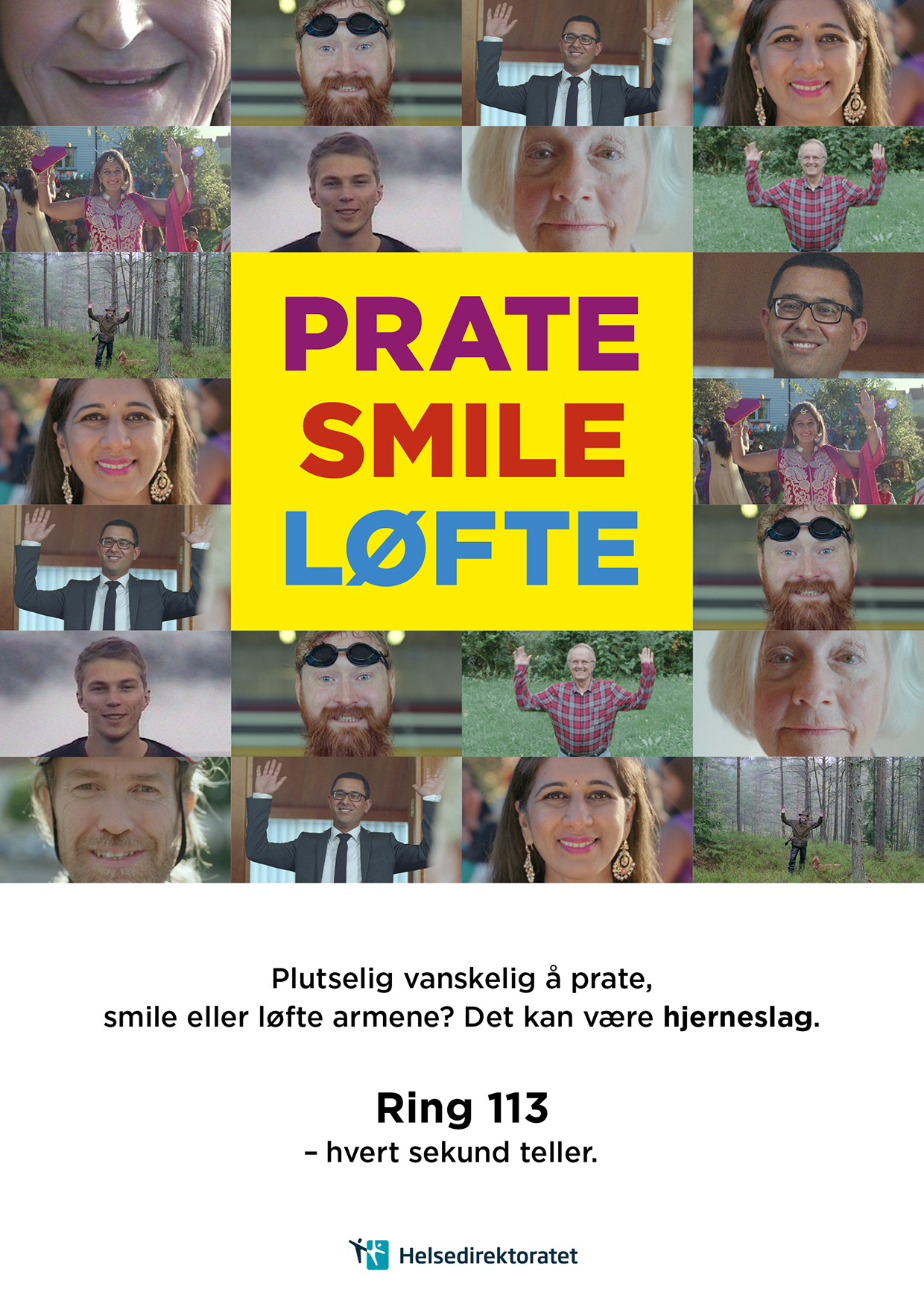 Plutselig vanskelig å prate, smile eller løfte armene? Det kan være hjerneslag.