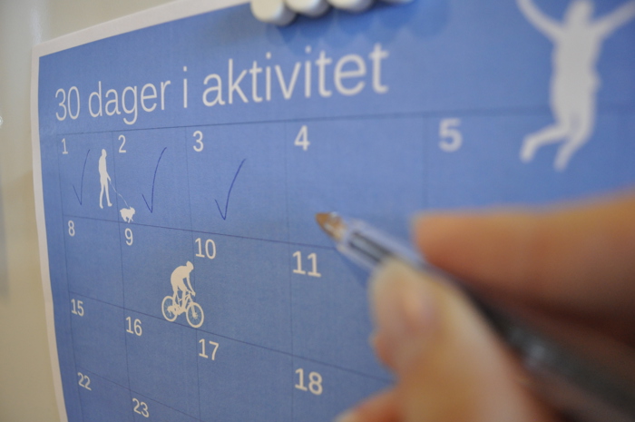 Prøv å få til Dine30 med en aktivitetskalender