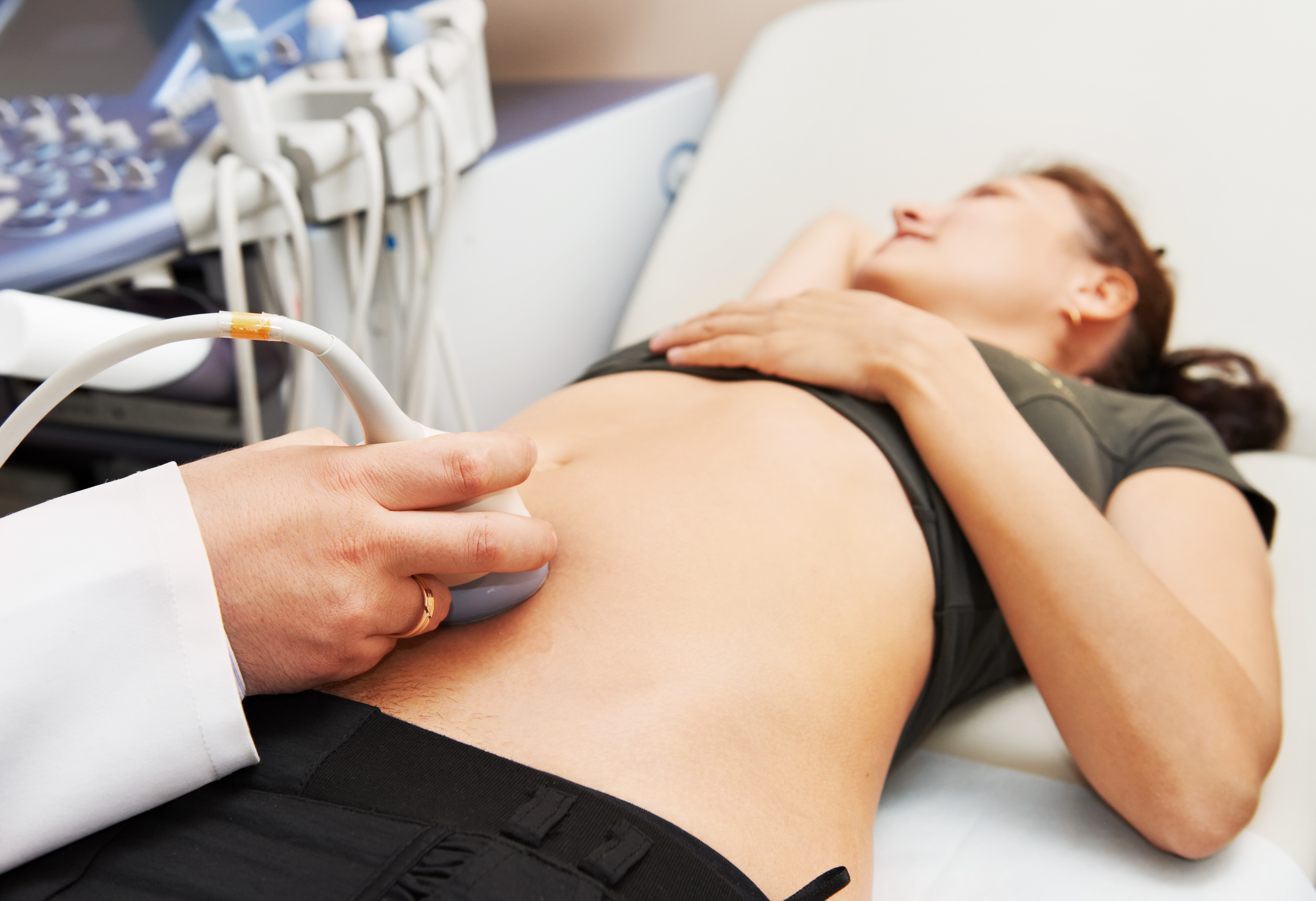 Ultrasound examination of a woman
