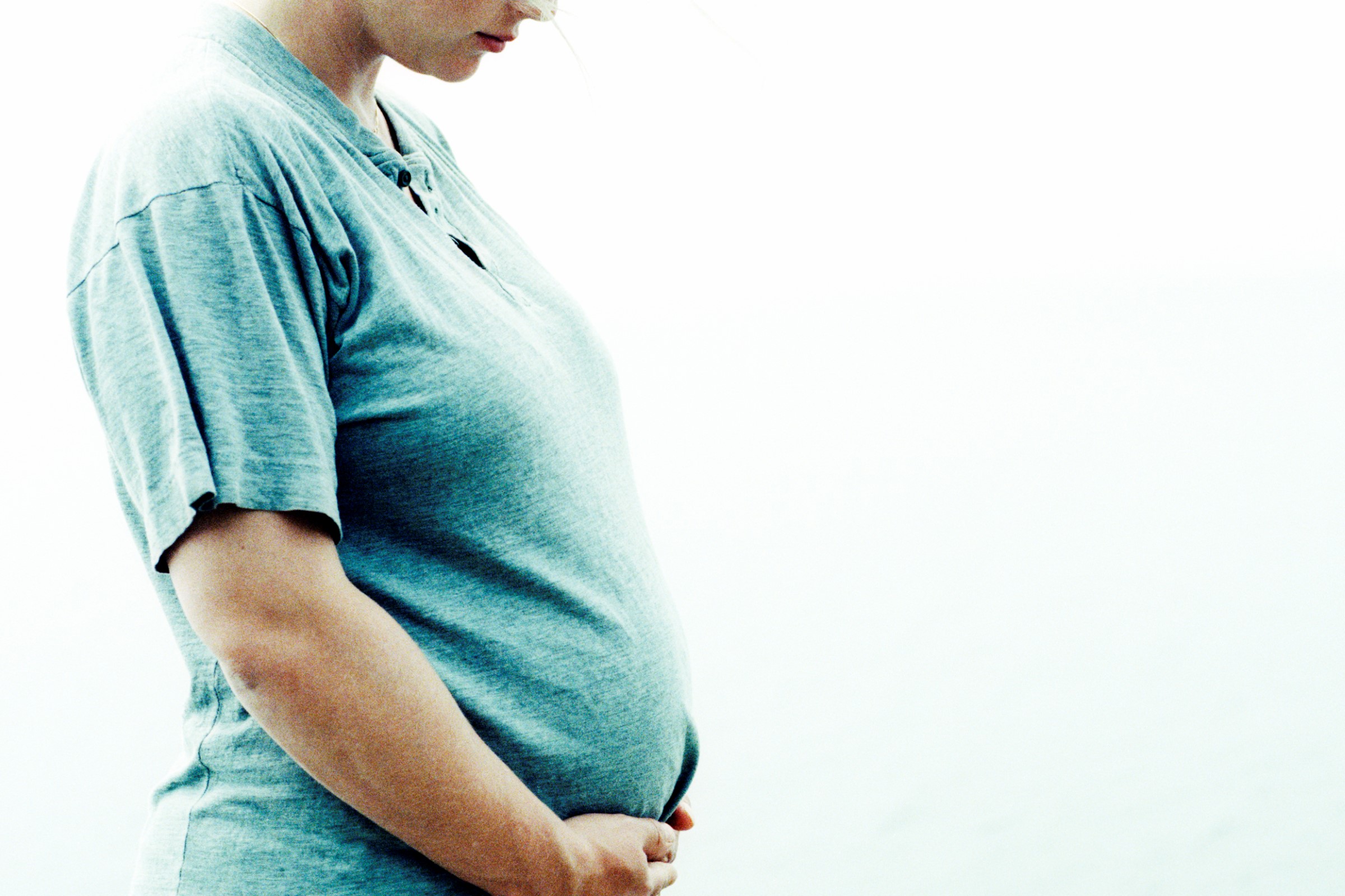 Gravid kvinne som er trist