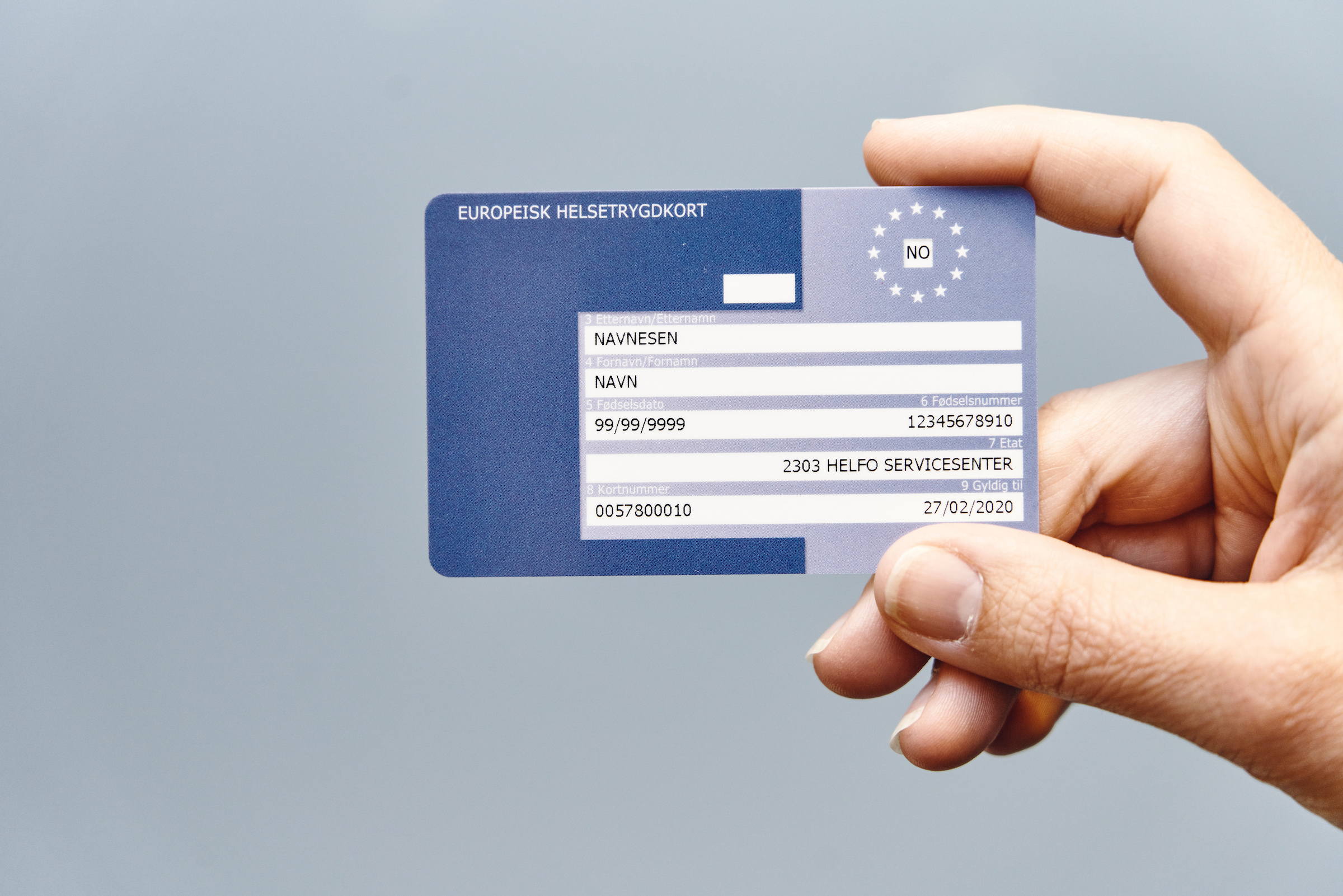 Picture of a European Health Insurance Card.