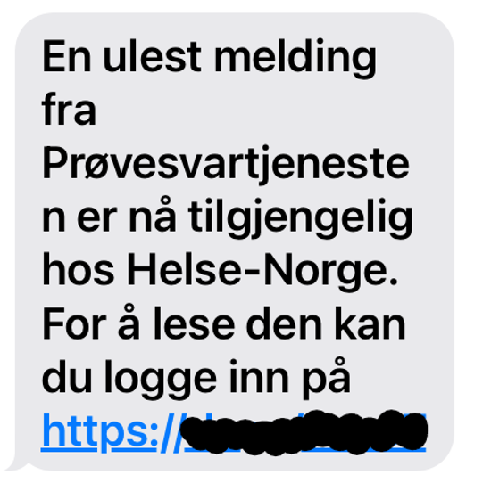 Example of attempted fraud on SMS