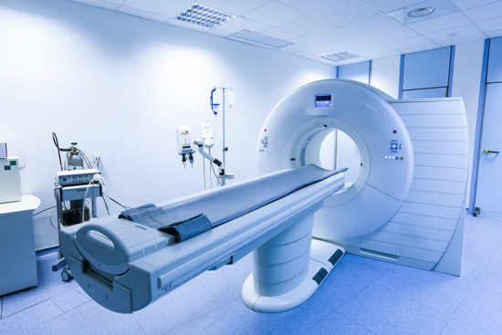 CT-maskin på sykehus.