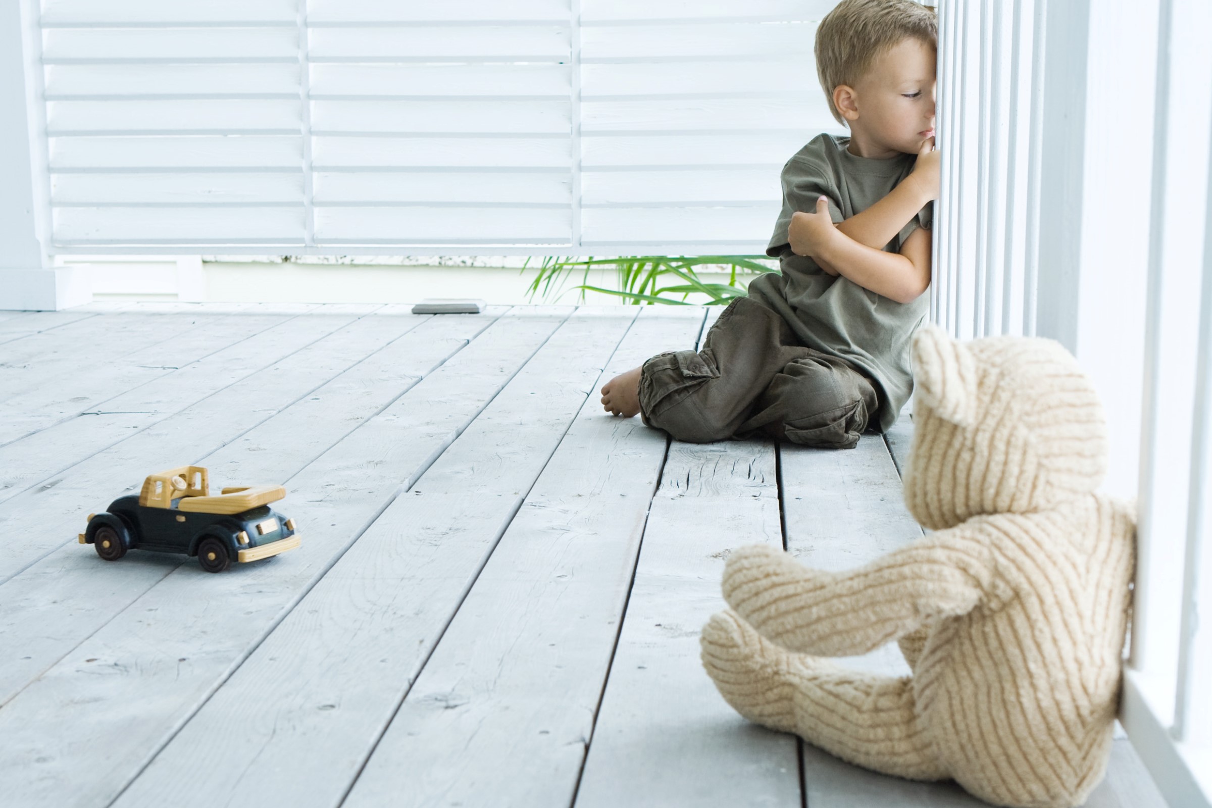 Boy on porch
