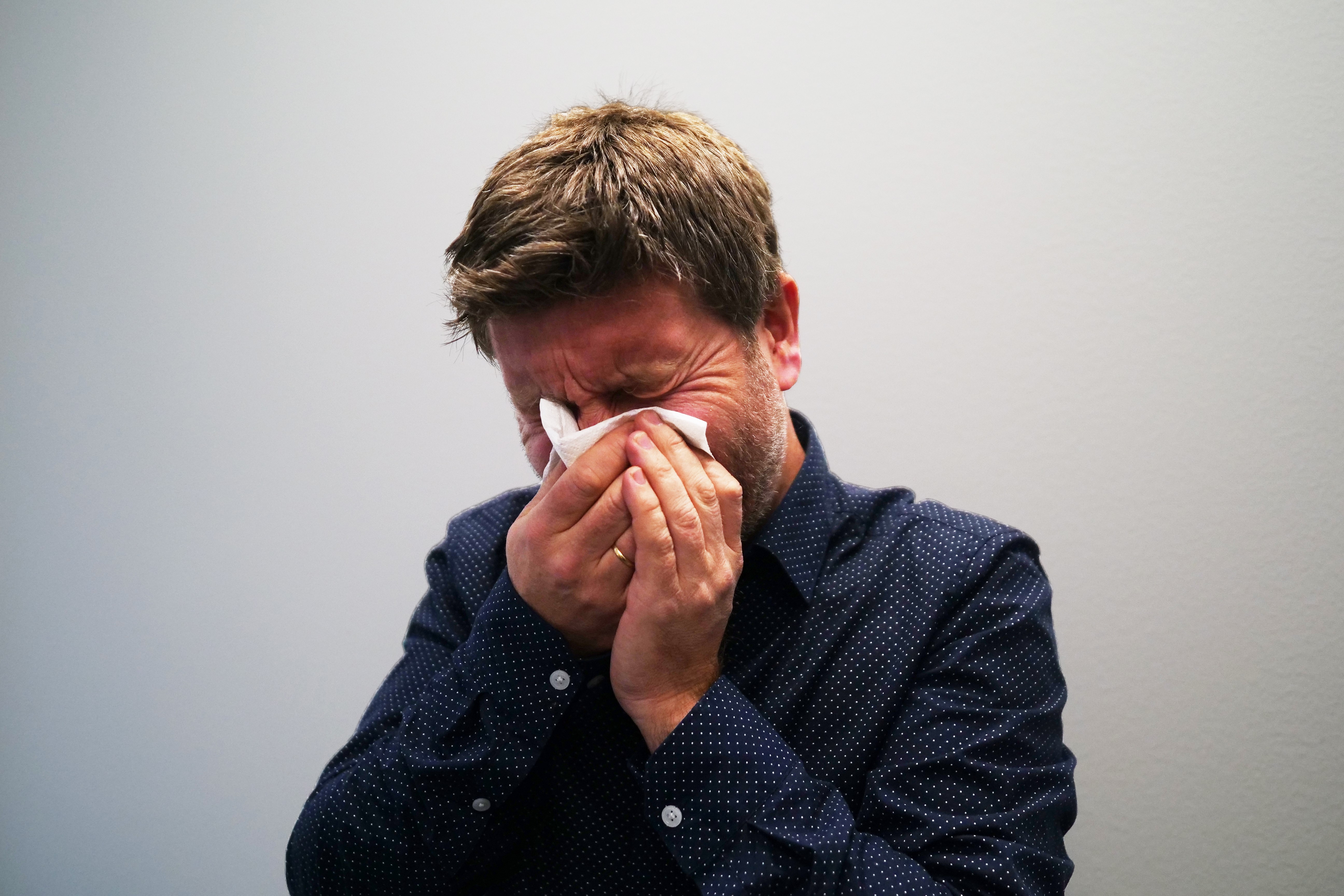 Person sneezing