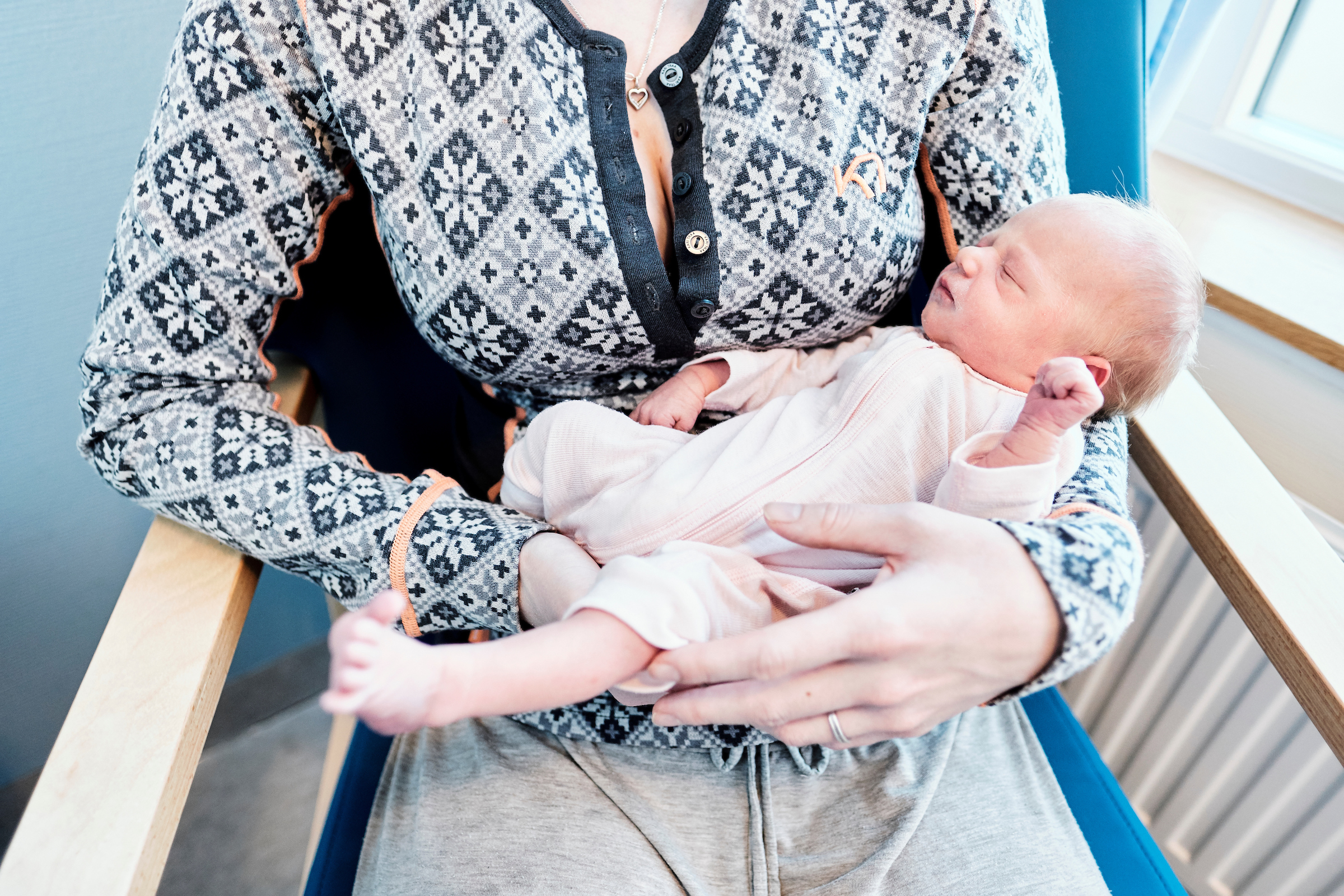 Mother holding baby